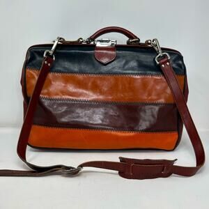Mutsaeks Netherlands Designer Briefcase Bag - LEATHER Color Block